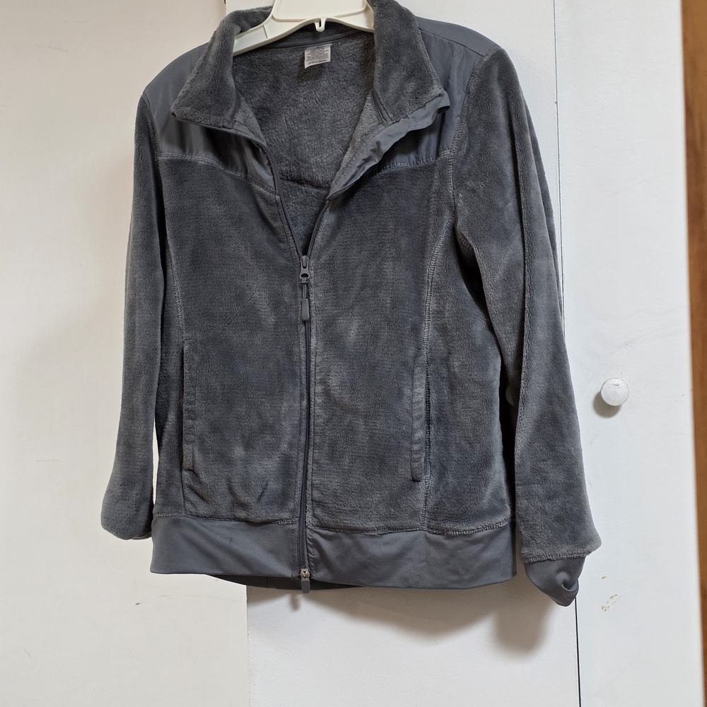 Athletic Works Women's Charcoal Teddy Jacket